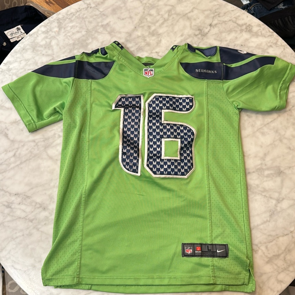 Tyler Lockett #16 Seattle Seahawks NFL Nike Green Jersey Youth Large stitched